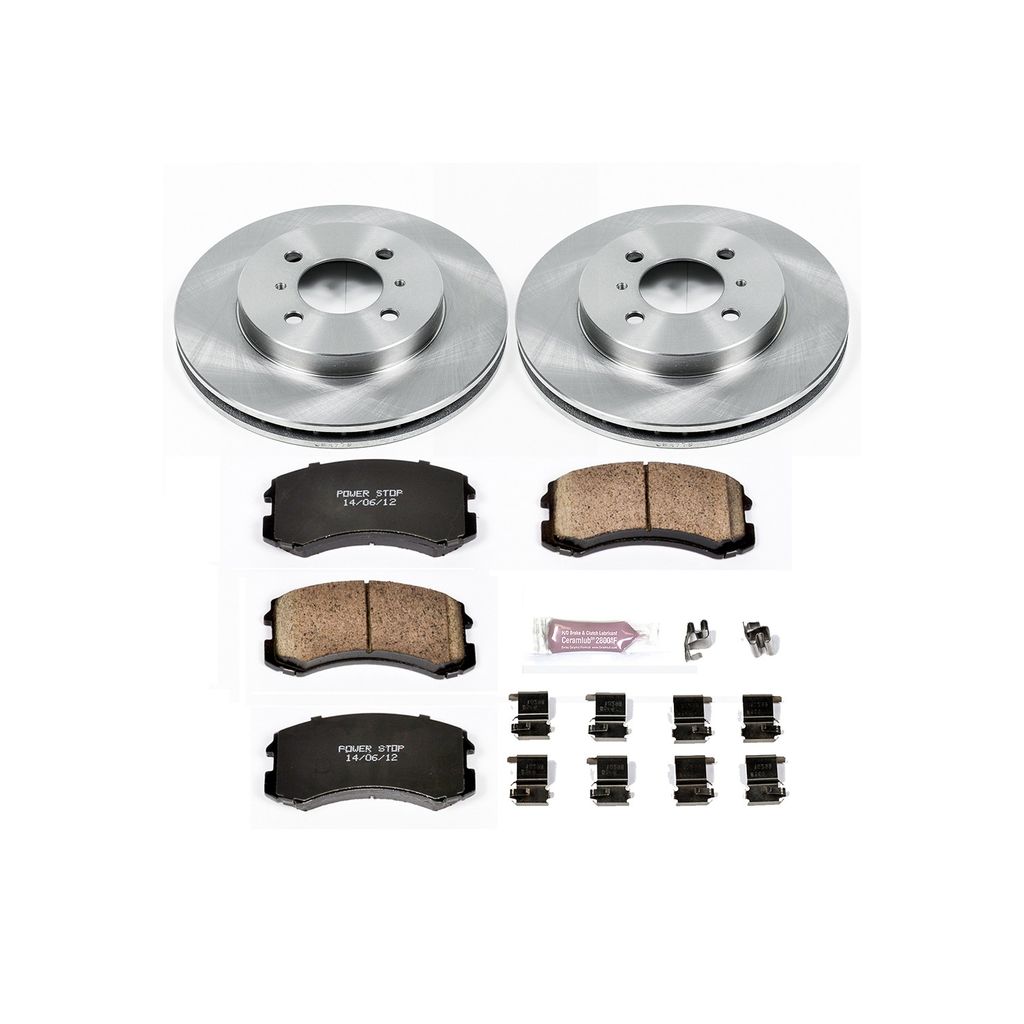 PowerStop KOE1215 - OE Stock Replacement Brake Pad and Rotor Kit