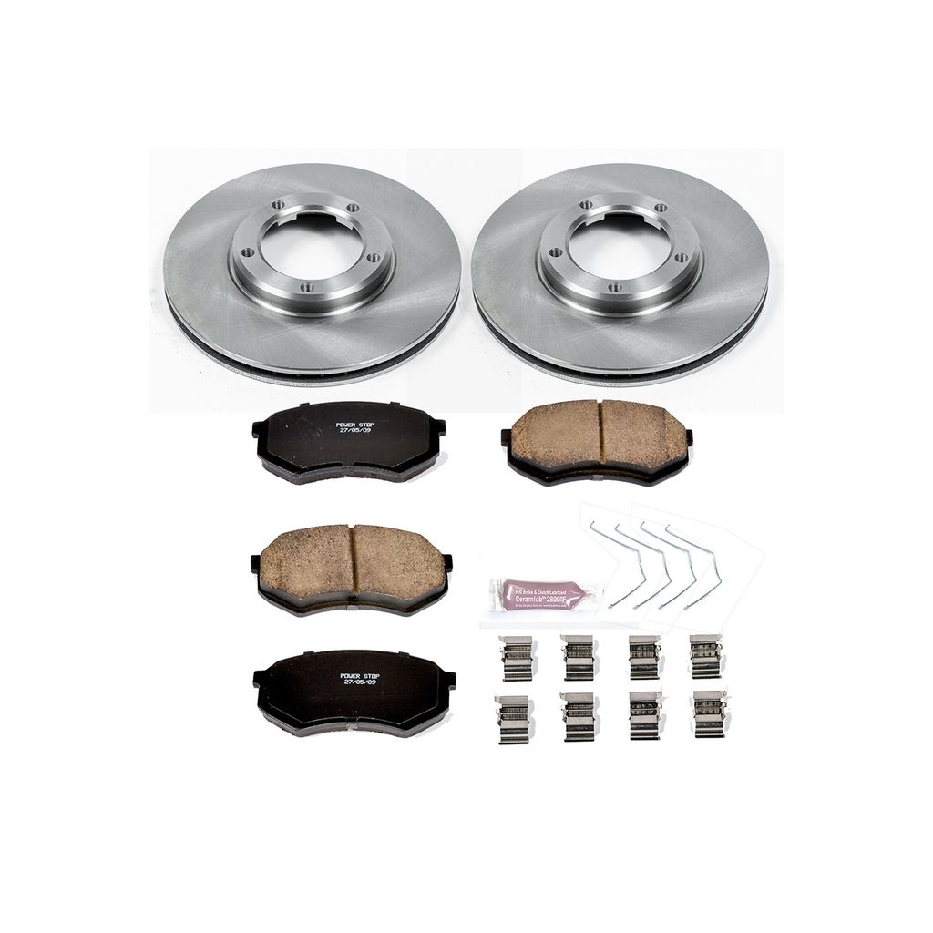 PowerStop KOE1232 - OE Stock Replacement Brake Pad and Rotor Kit