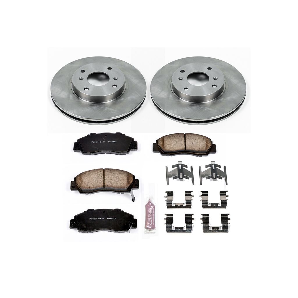 PowerStop KOE1237 - OE Stock Replacement Brake Pad and Rotor Kit