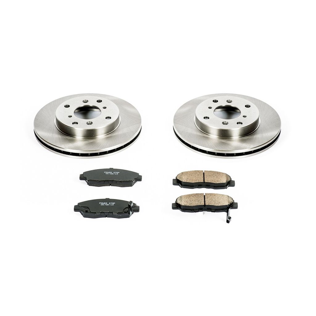 PowerStop KOE1239 - OE Stock Replacement Brake Pad and Rotor Kit