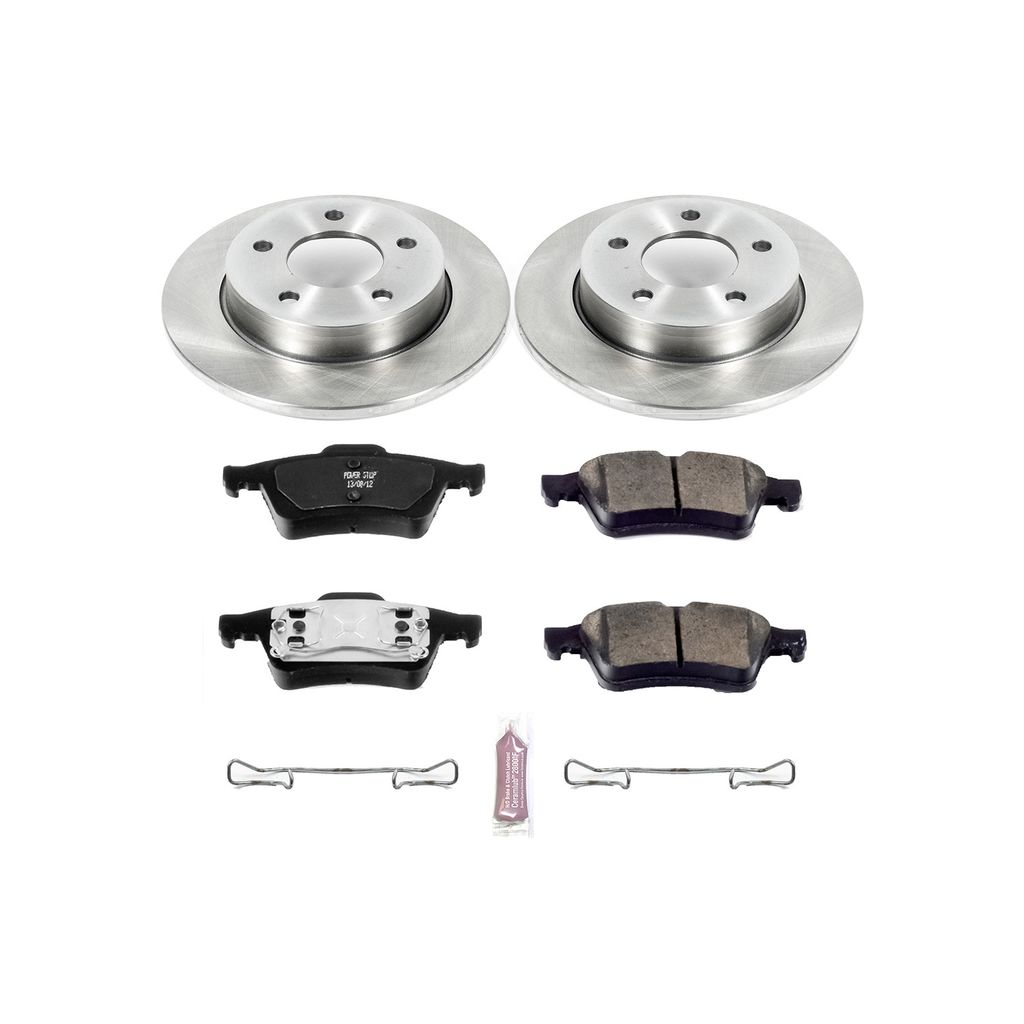 PowerStop KOE124 - OE Stock Replacement Brake Pad and Rotor Kit