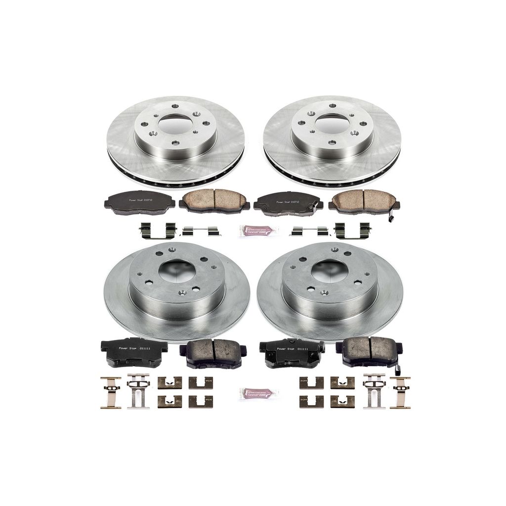 PowerStop KOE1240 - OE Stock Replacement Brake Pad and Rotor Kit
