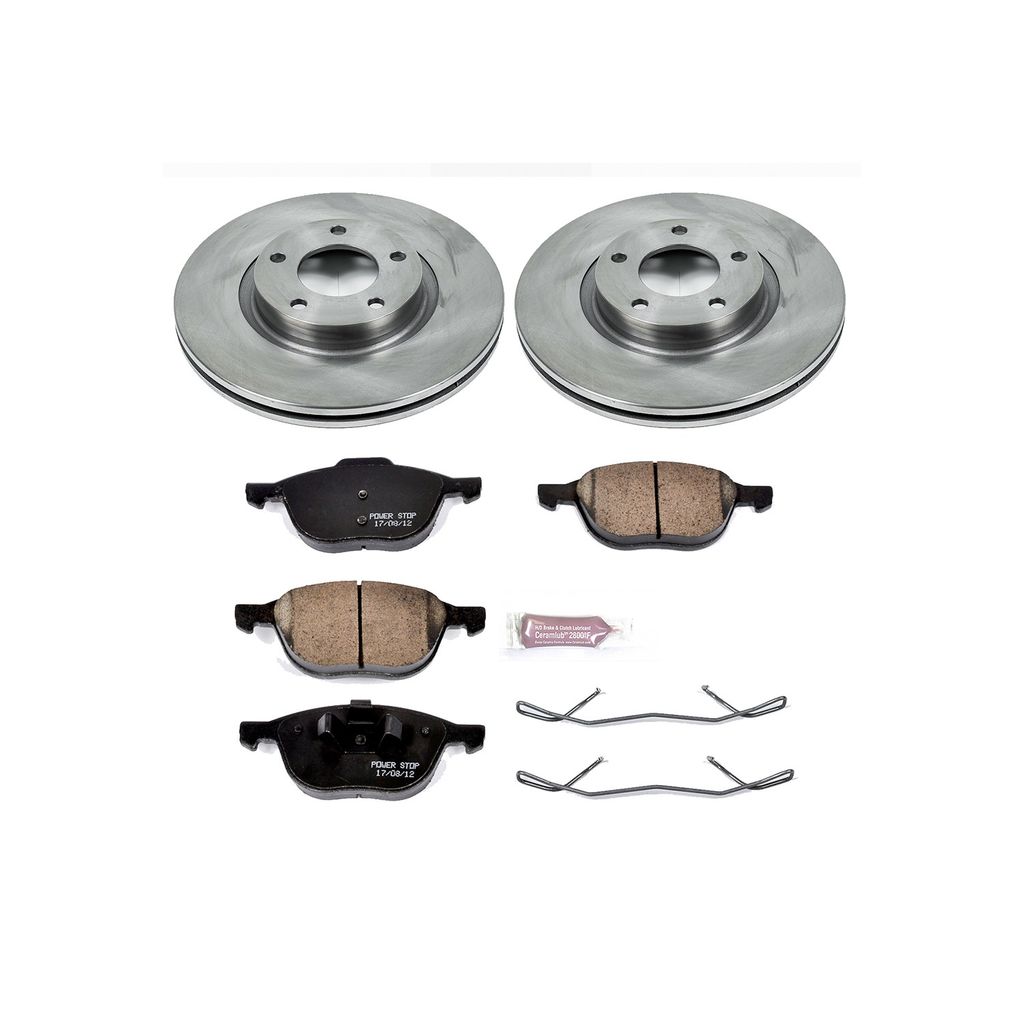 PowerStop KOE125 - OE Stock Replacement Brake Pad and Rotor Kit