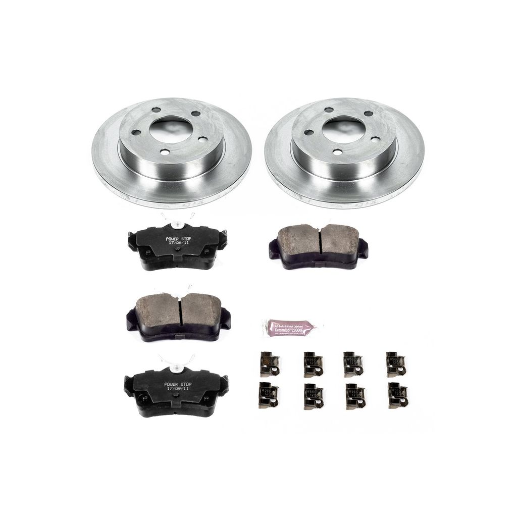 PowerStop KOE1303 - OE Stock Replacement Brake Pad and Rotor Kit