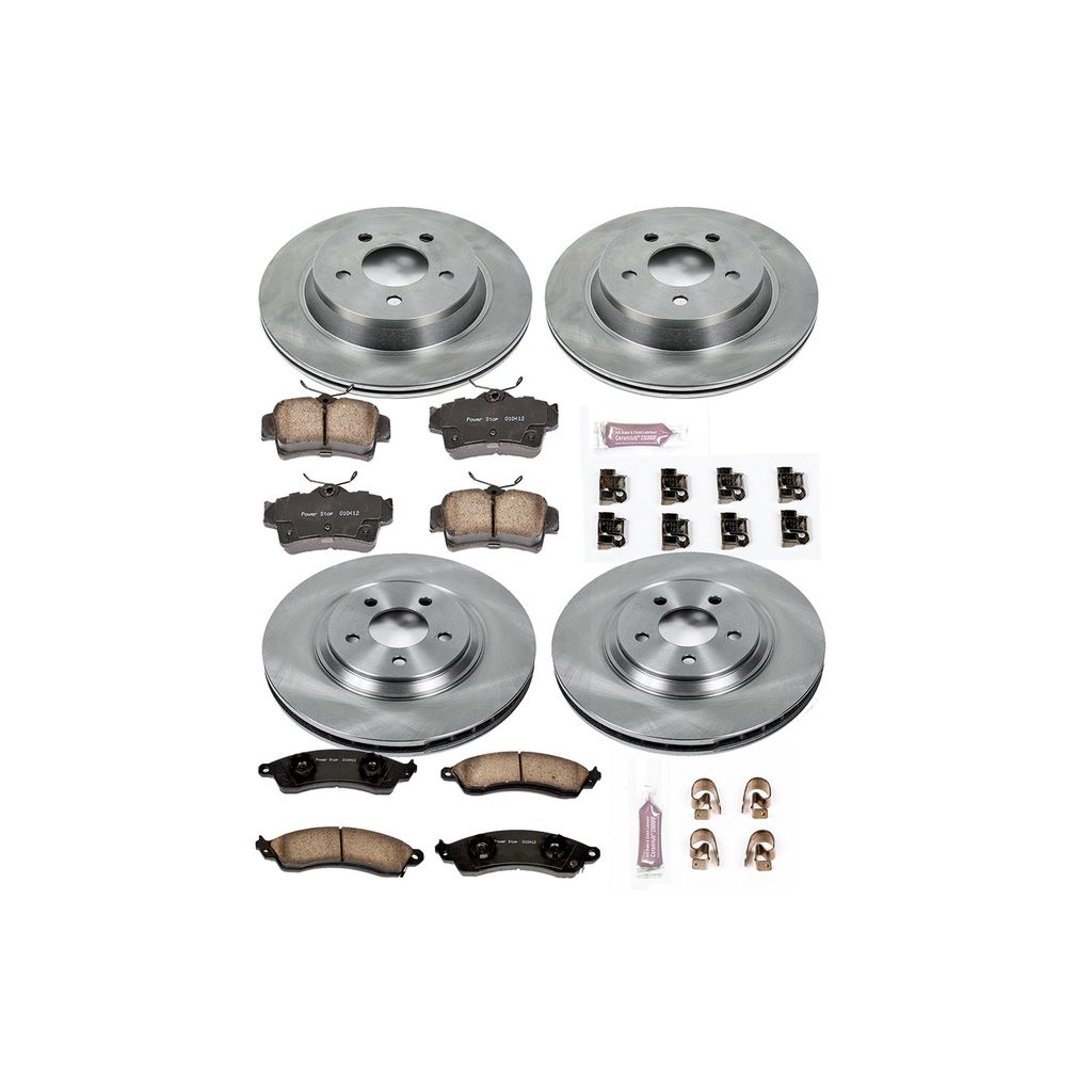 PowerStop KOE1305 - OE Stock Replacement Brake Pad and Rotor Kit