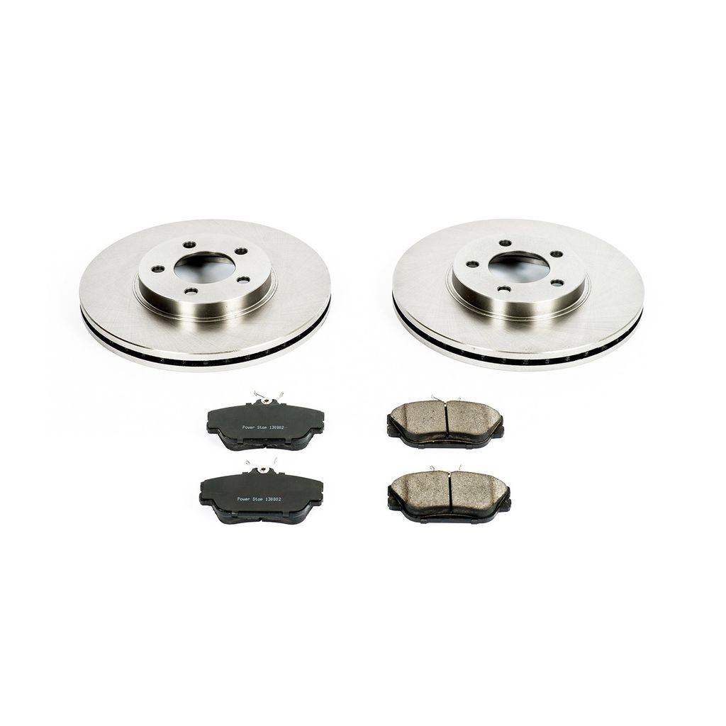 PowerStop KOE1318 - OE Stock Replacement Brake Pad and Rotor Kit