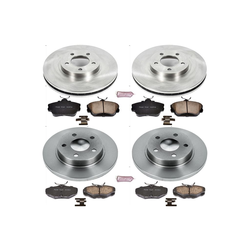 PowerStop KOE1320 - OE Stock Replacement Brake Pad and Rotor Kit