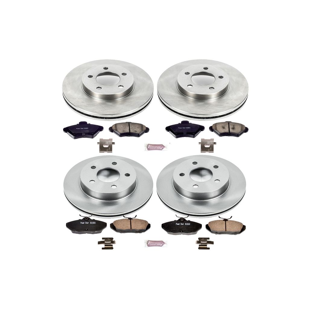 PowerStop KOE1326 - OE Stock Replacement Brake Pad and Rotor Kit
