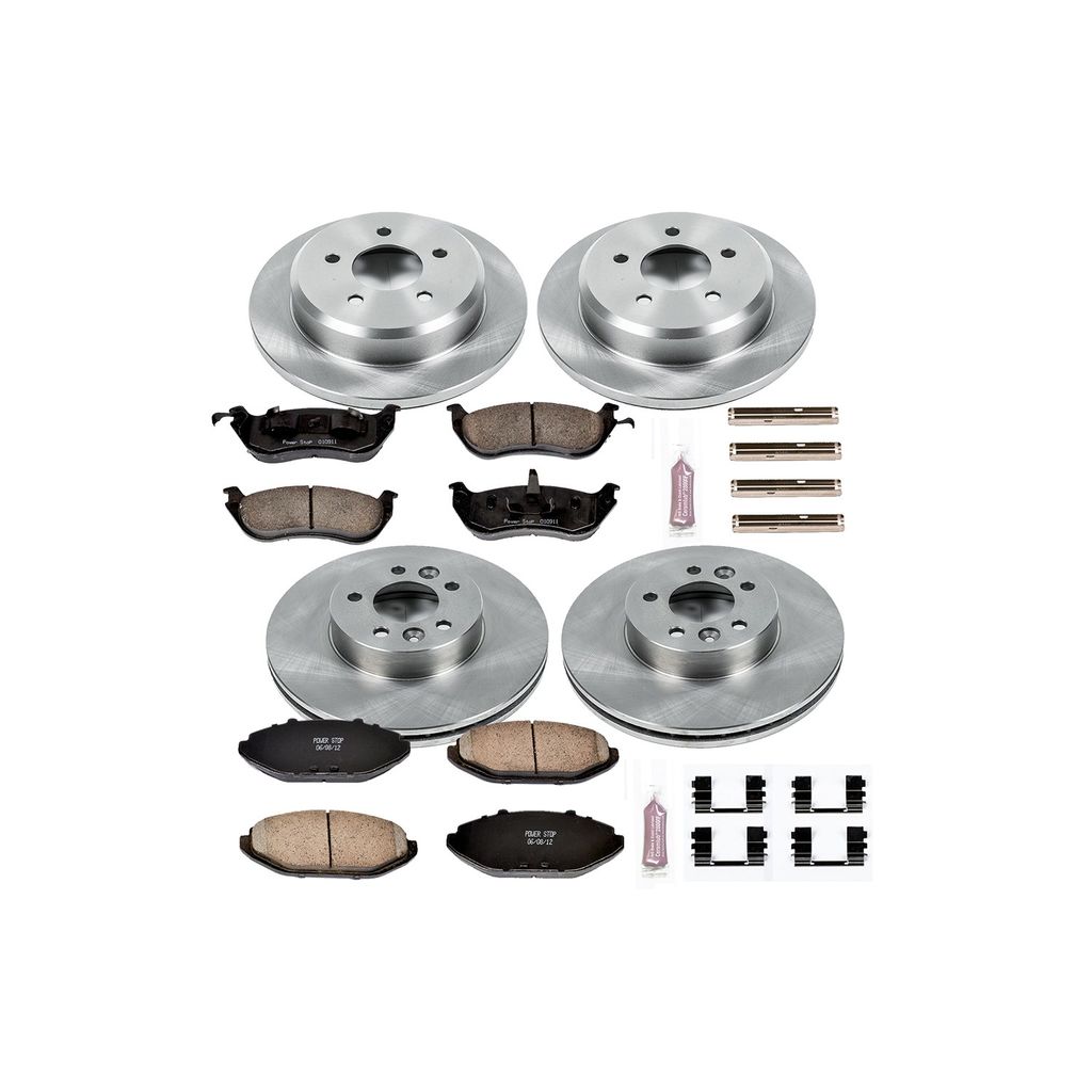 PowerStop KOE1336 - OE Stock Replacement Brake Pad and Rotor Kit