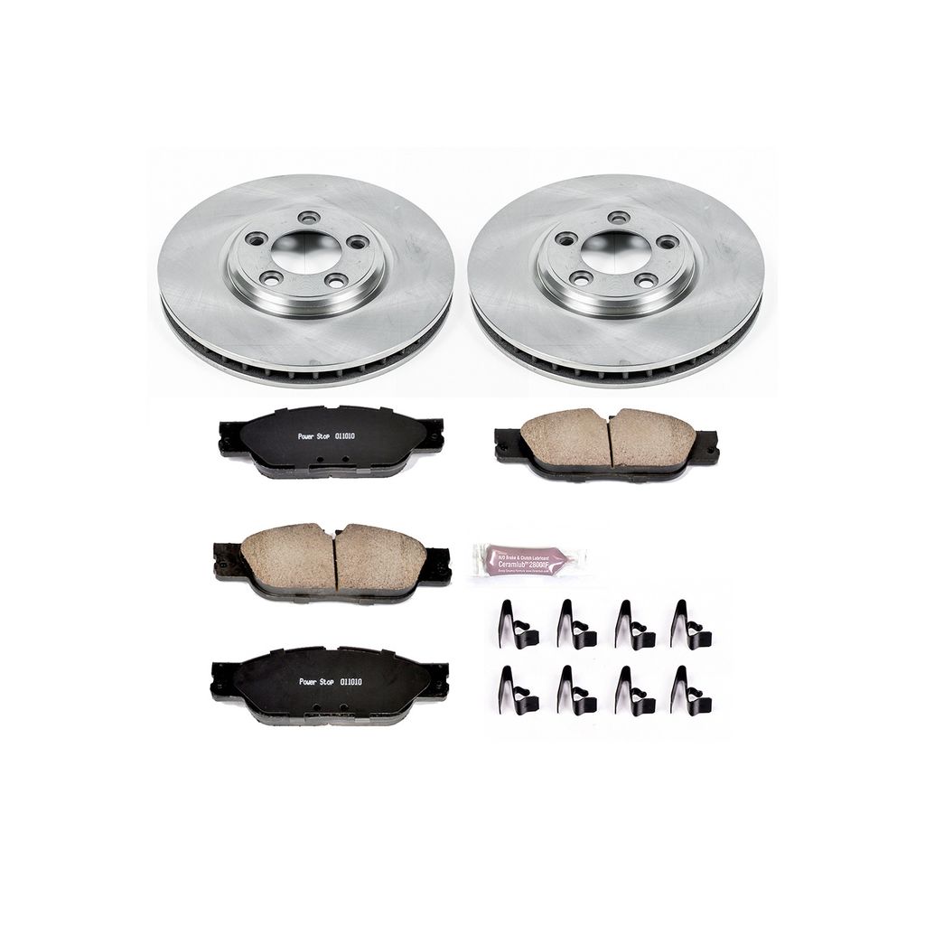 PowerStop KOE1349 - OE Stock Replacement Brake Pad and Rotor Kit