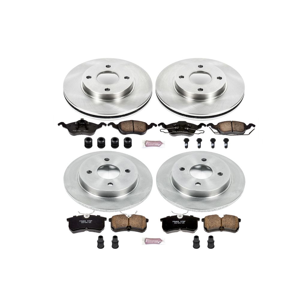 PowerStop KOE1359 - OE Stock Replacement Brake Pad and Rotor Kit