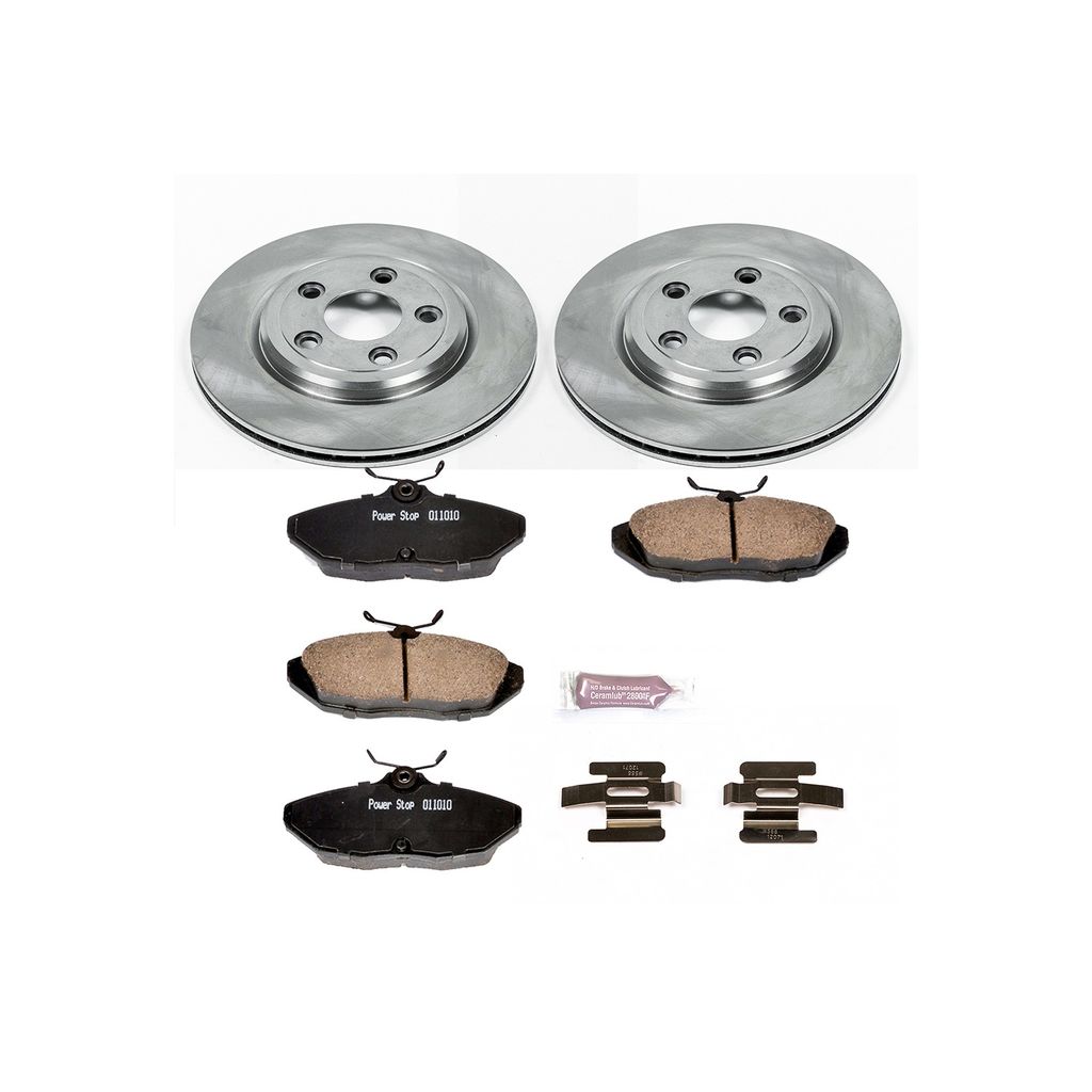 PowerStop KOE1360 - OE Stock Replacement Brake Pad and Rotor Kit