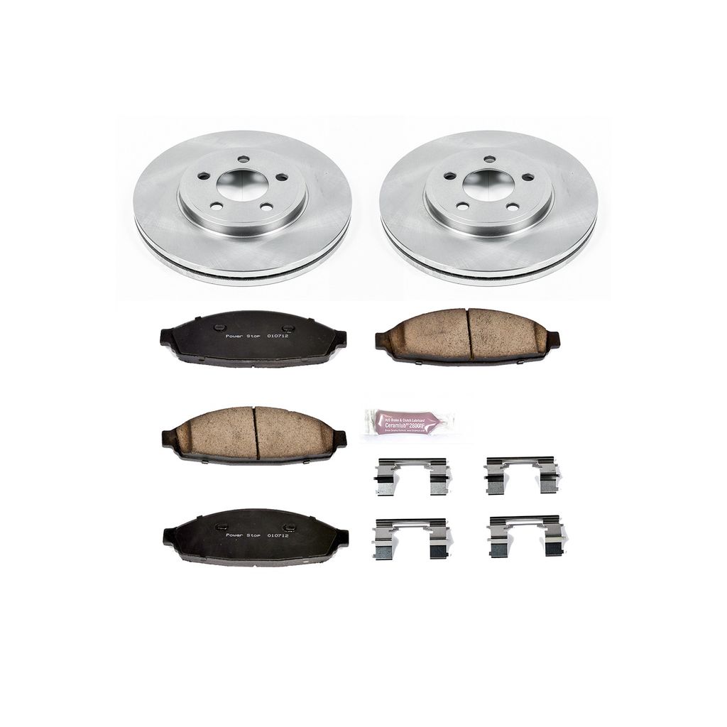 PowerStop KOE1364 - OE Stock Replacement Brake Pad and Rotor Kit