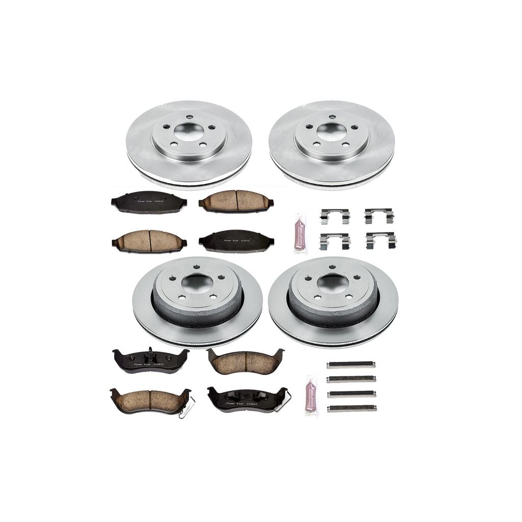 PowerStop KOE1365 - OE Stock Replacement Brake Pad and Rotor Kit