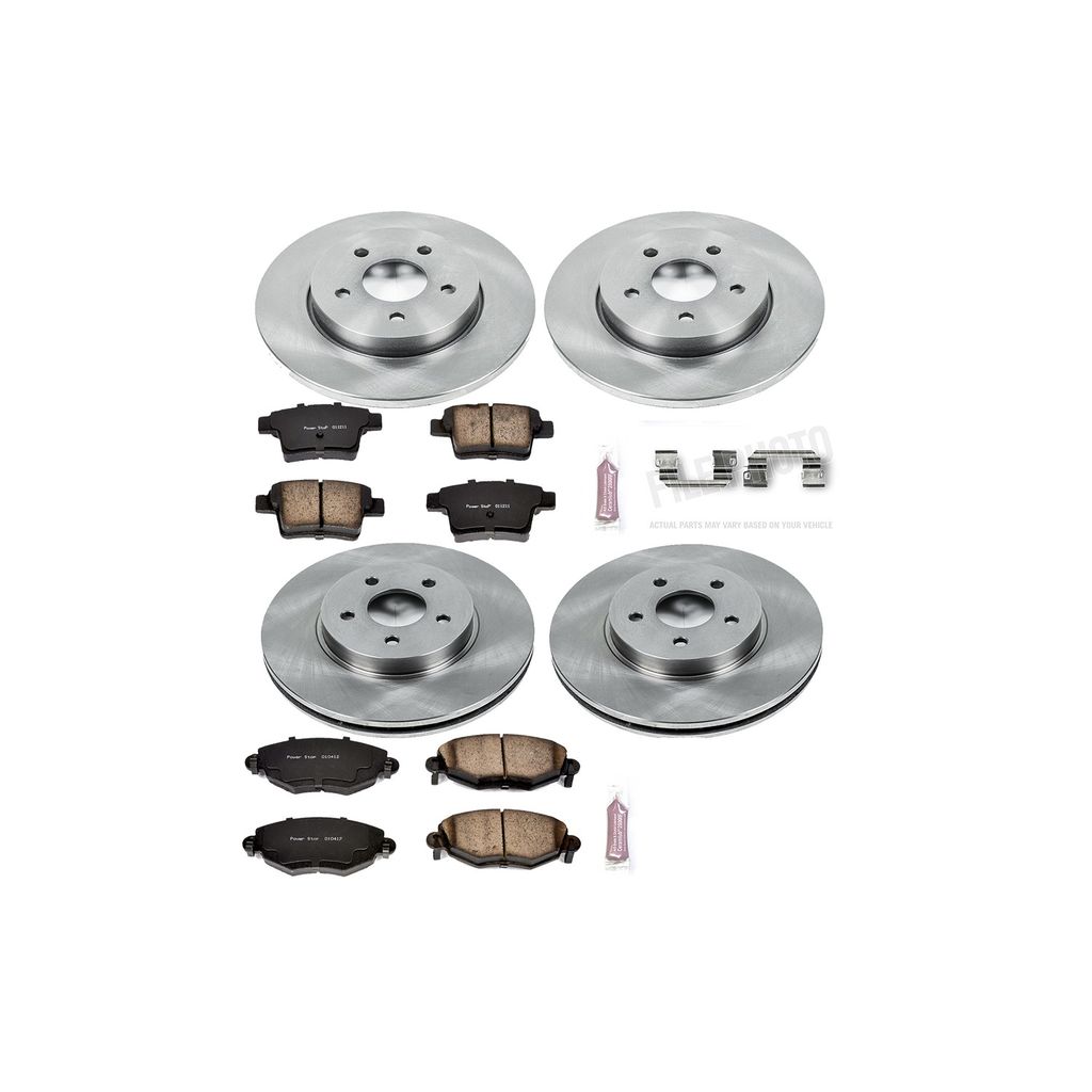 PowerStop KOE1374 - OE Stock Replacement Brake Pad and Rotor Kit