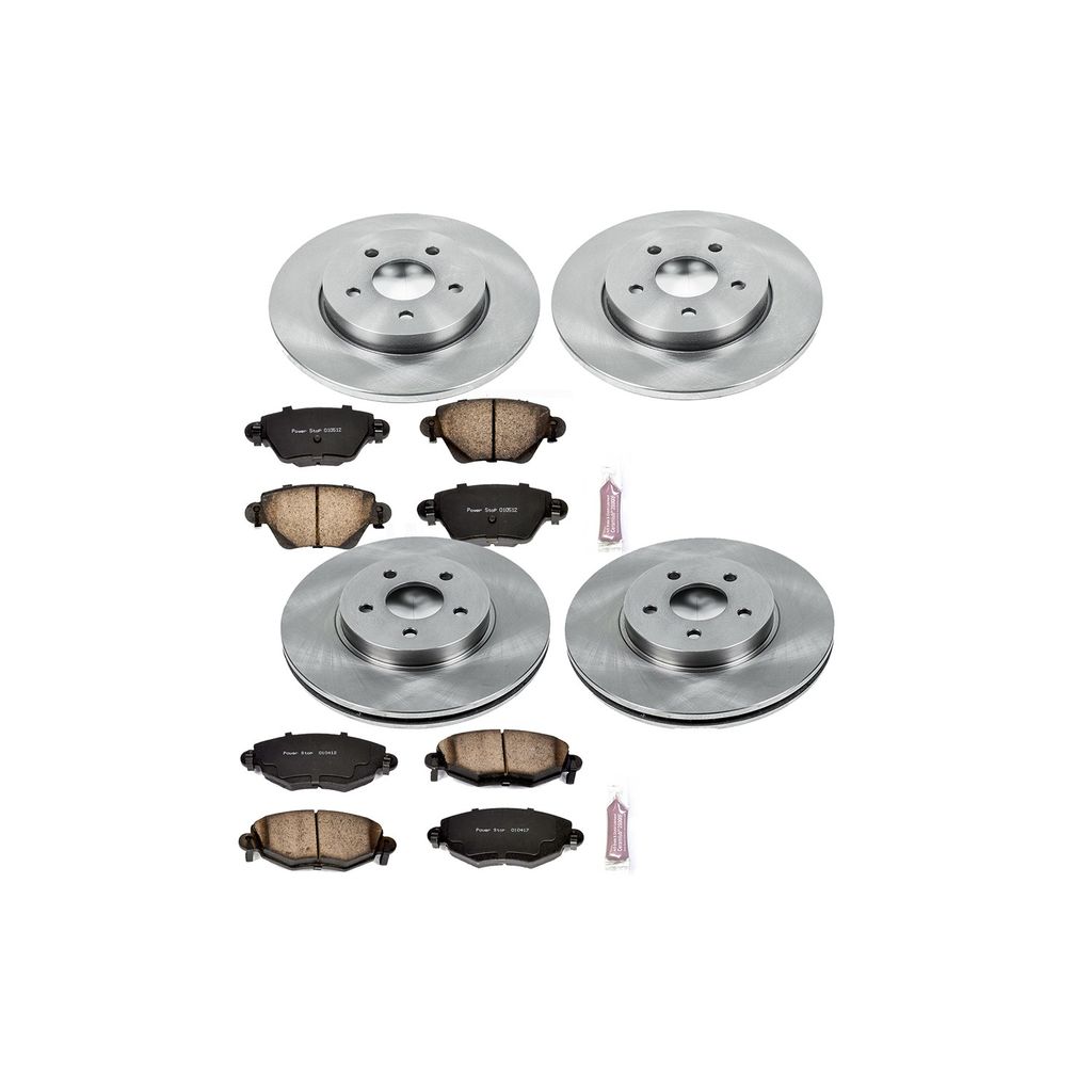 PowerStop KOE1375 - OE Stock Replacement Brake Pad and Rotor Kit