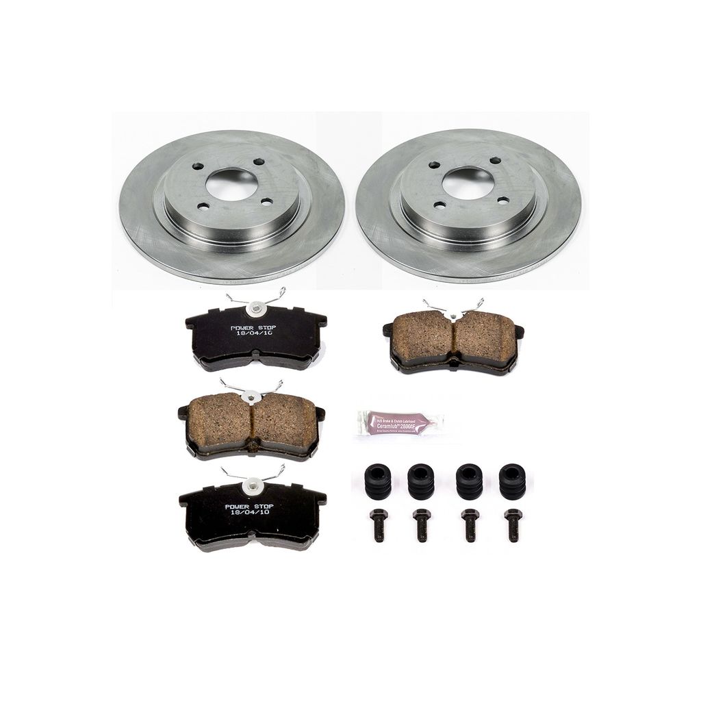 PowerStop KOE1376 - OE Stock Replacement Brake Pad and Rotor Kit
