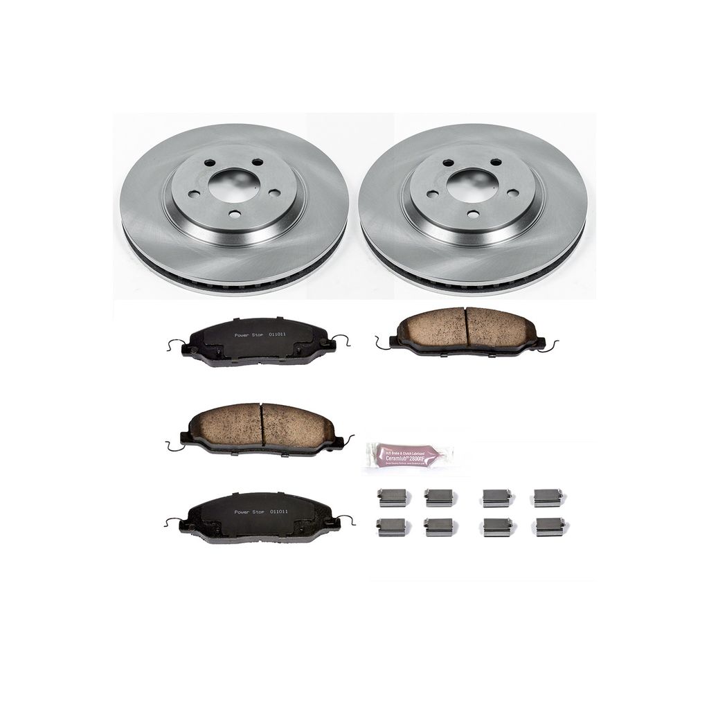PowerStop KOE1380 - OE Stock Replacement Brake Pad and Rotor Kit