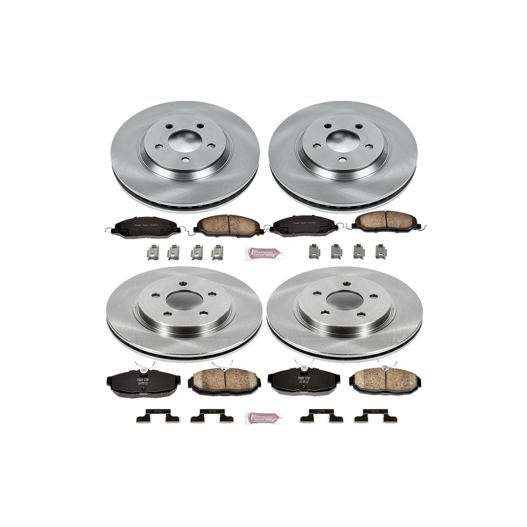 PowerStop KOE1381 - OE Stock Replacement Brake Pad and Rotor Kit