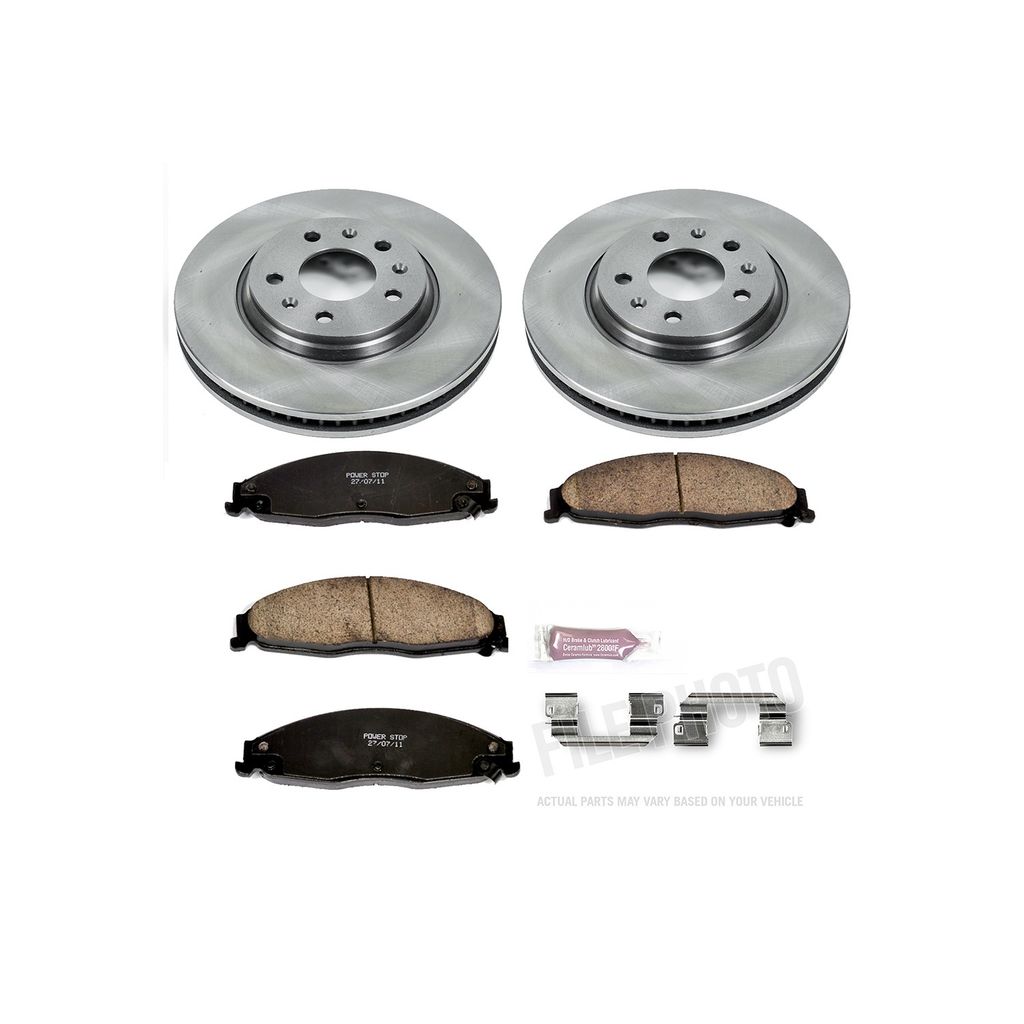 PowerStop KOE1423 - OE Stock Replacement Brake Pad and Rotor Kit