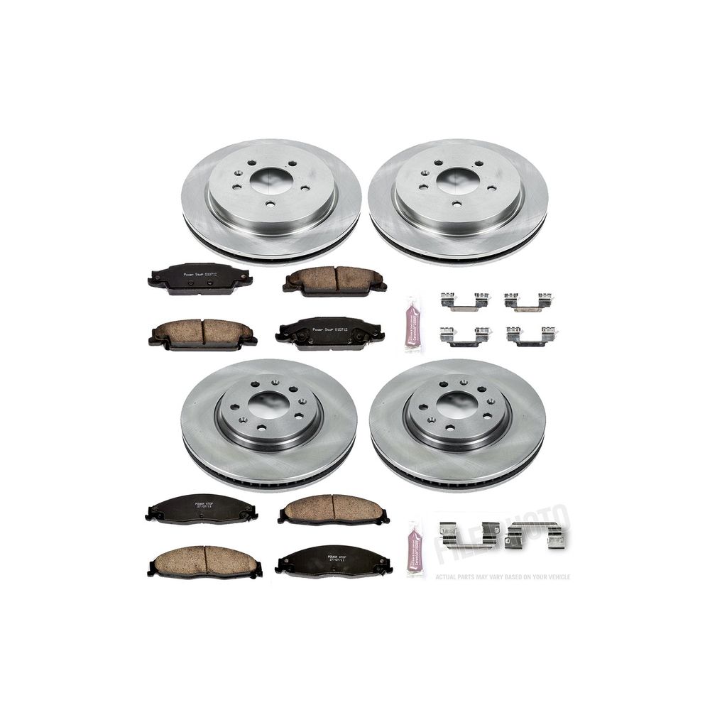 PowerStop KOE1424 - OE Stock Replacement Brake Pad and Rotor Kit
