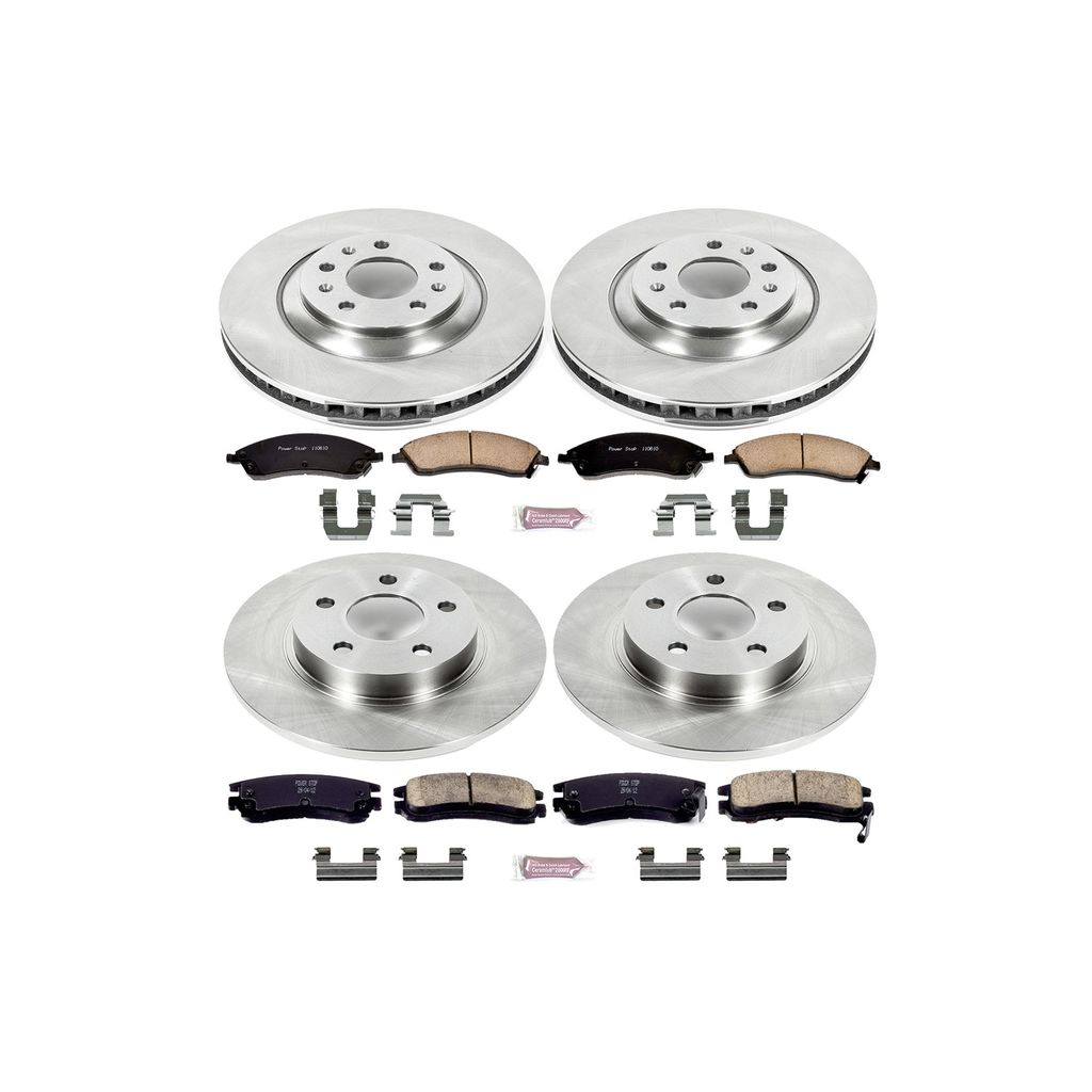 PowerStop KOE1431 - OE Stock Replacement Brake Pad and Rotor Kit