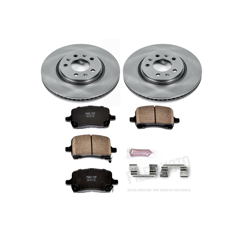 PowerStop KOE1433 - OE Stock Replacement Brake Pad and Rotor Kit
