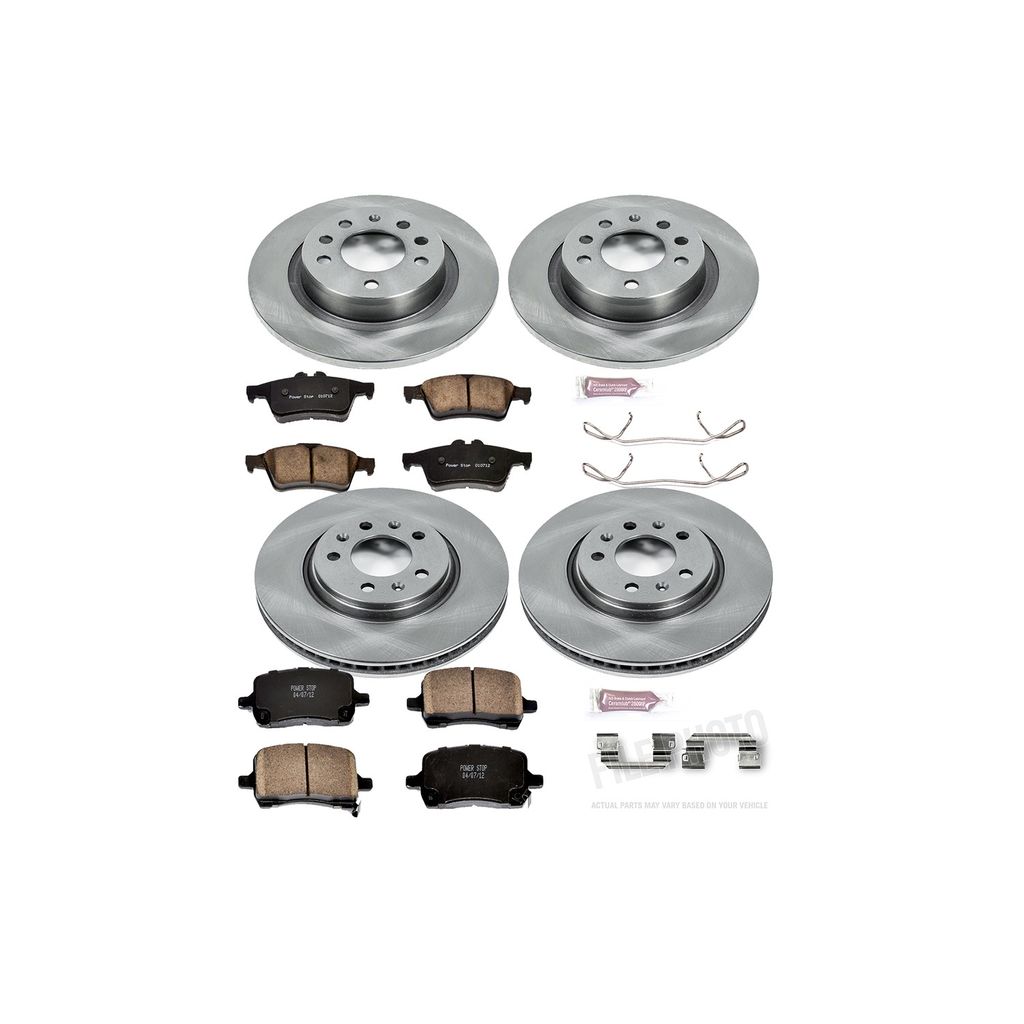 PowerStop KOE1434 - OE Stock Replacement Brake Pad and Rotor Kit