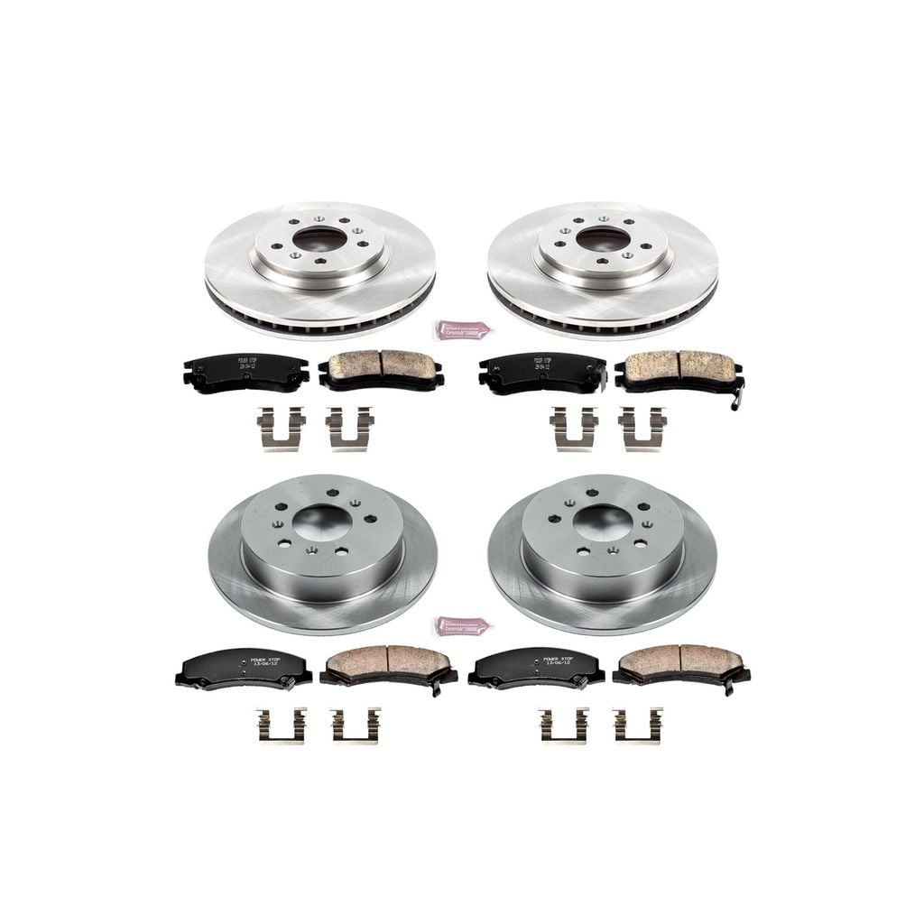 PowerStop KOE1438 - OE Stock Replacement Brake Pad and Rotor Kit