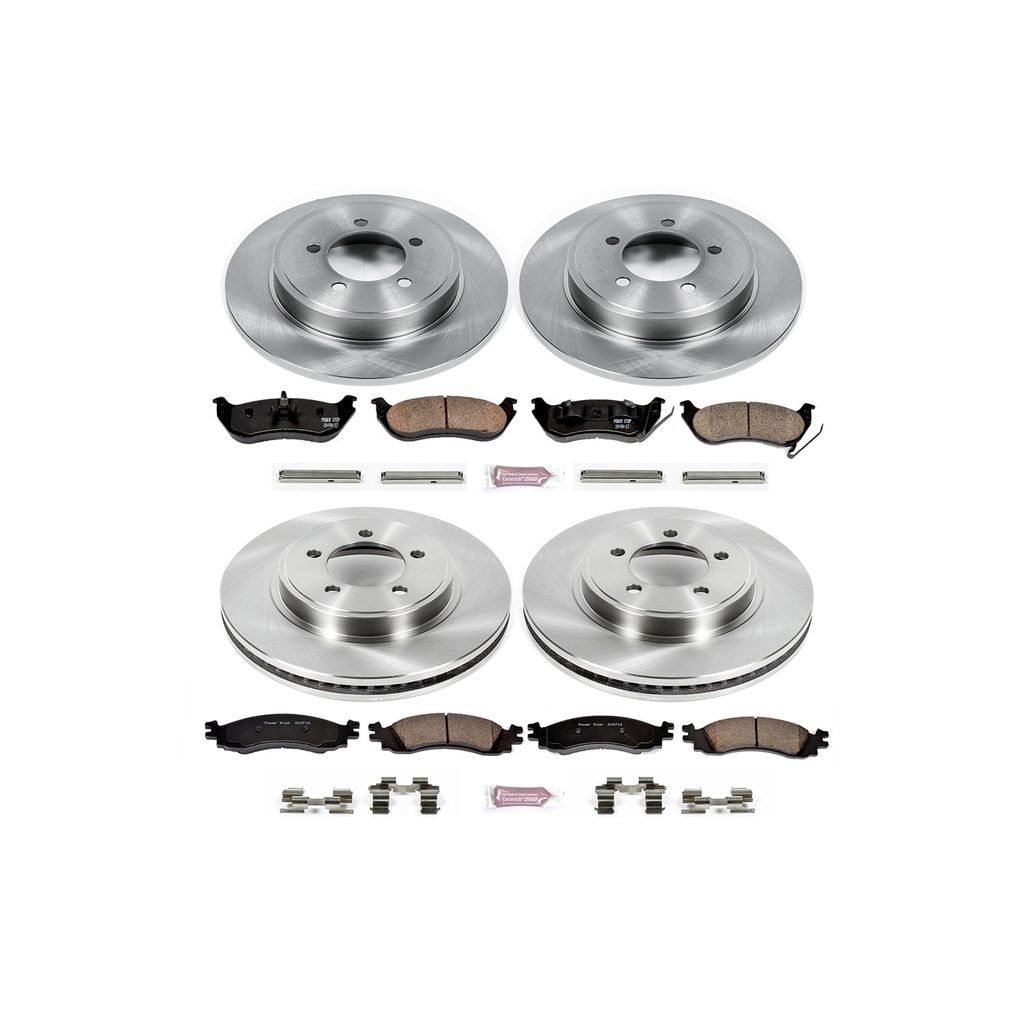 PowerStop KOE1443 - OE Stock Replacement Brake Pad and Rotor Kit