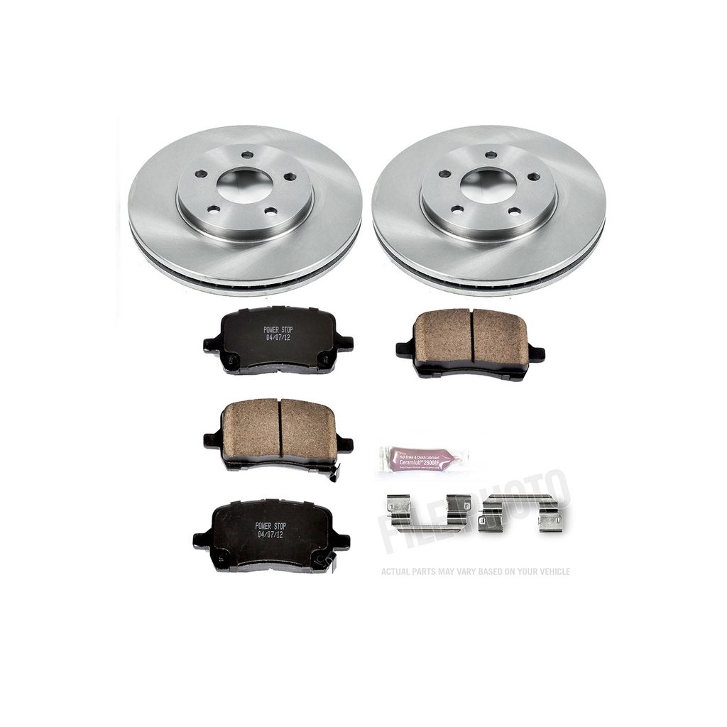 PowerStop KOE1448 - OE Stock Replacement Brake Pad and Rotor Kit