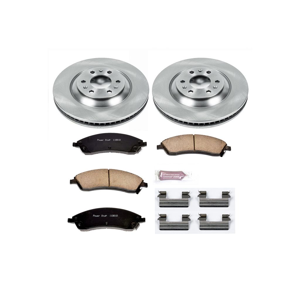 PowerStop KOE1449 - OE Stock Replacement Brake Pad and Rotor Kit