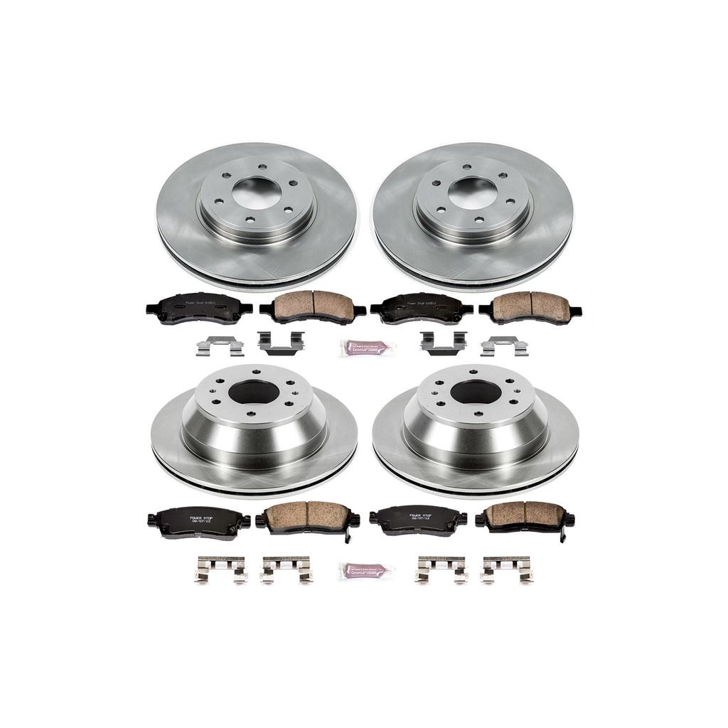 PowerStop KOE1454 - OE Stock Replacement Brake Pad and Rotor Kit