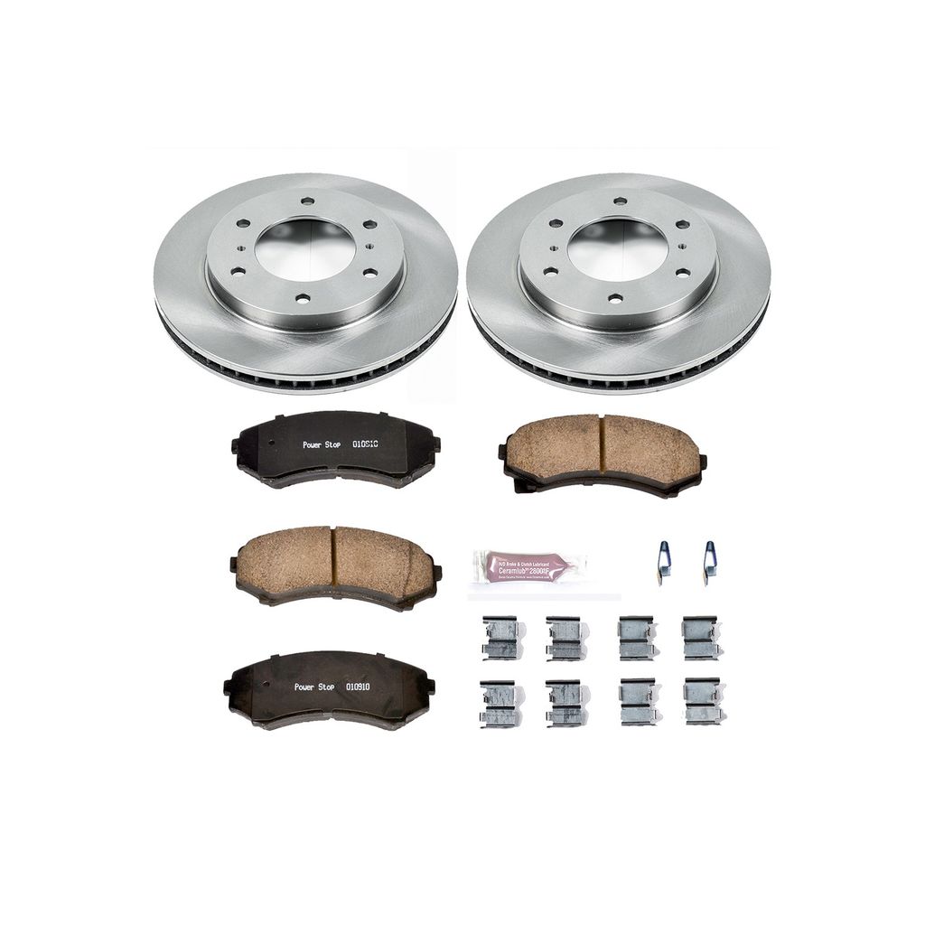 PowerStop KOE148 - OE Stock Replacement Brake Pad and Rotor Kit