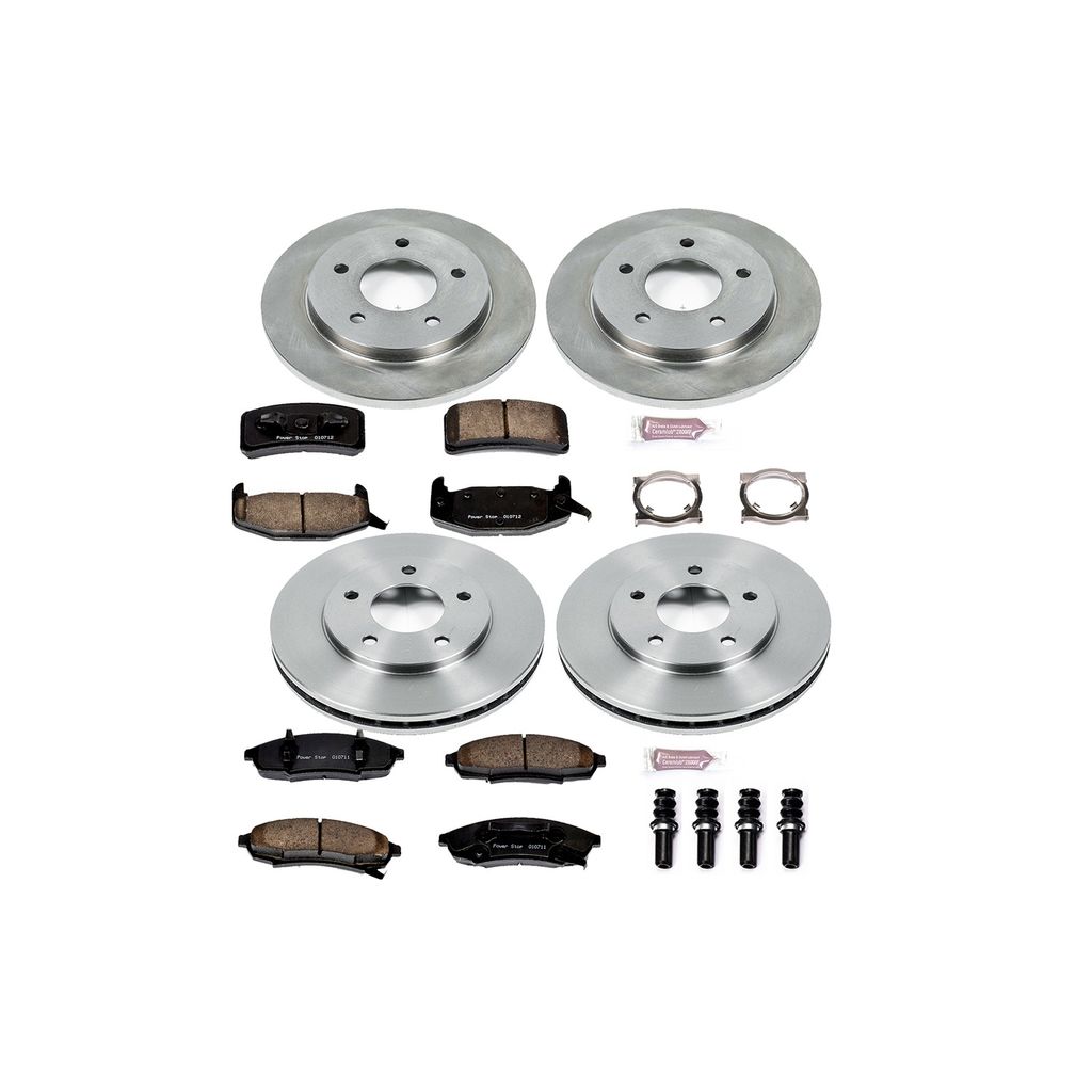 PowerStop KOE1499 - OE Stock Replacement Brake Pad and Rotor Kit