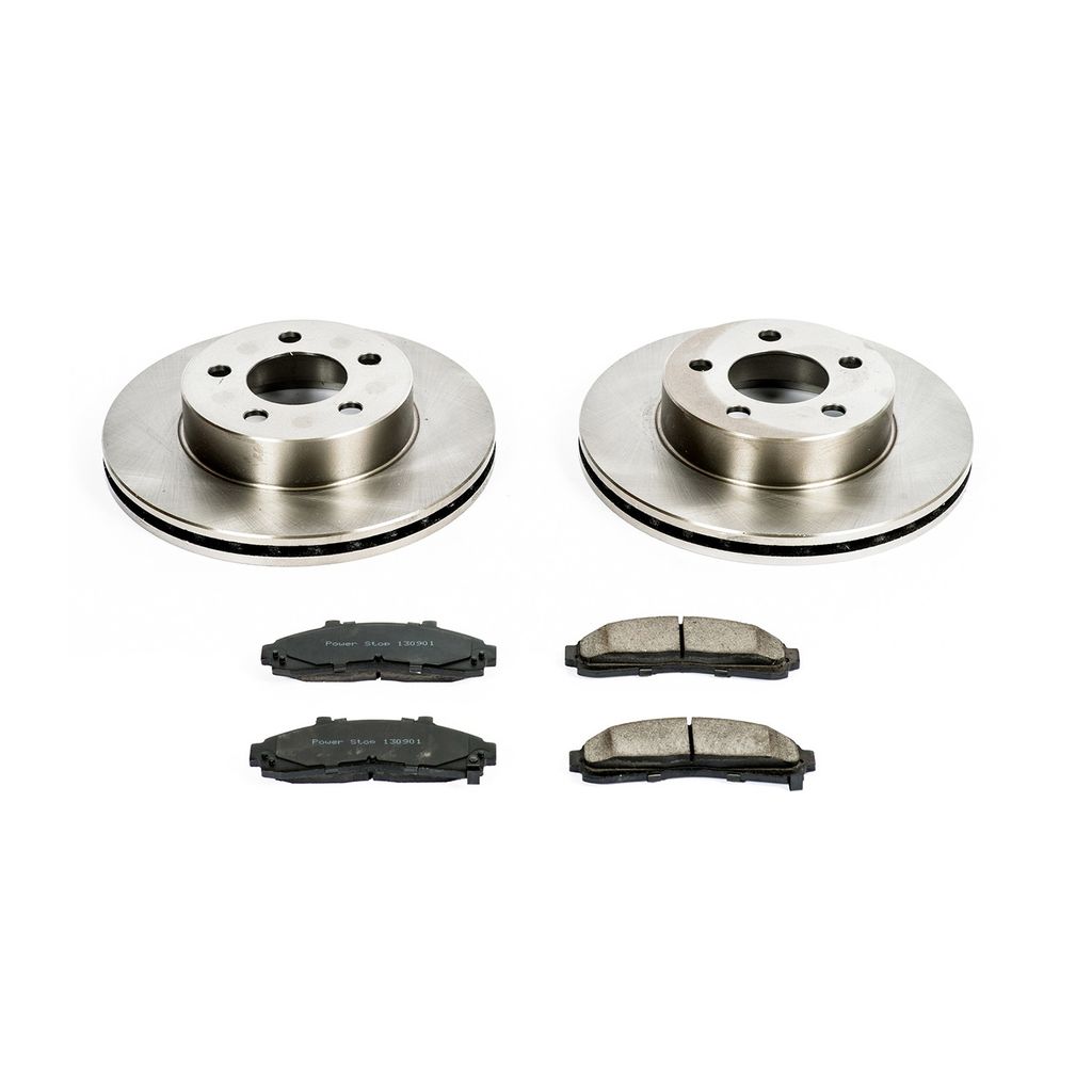 PowerStop KOE1860 - OE Stock Replacement Brake Pad and Rotor Kit