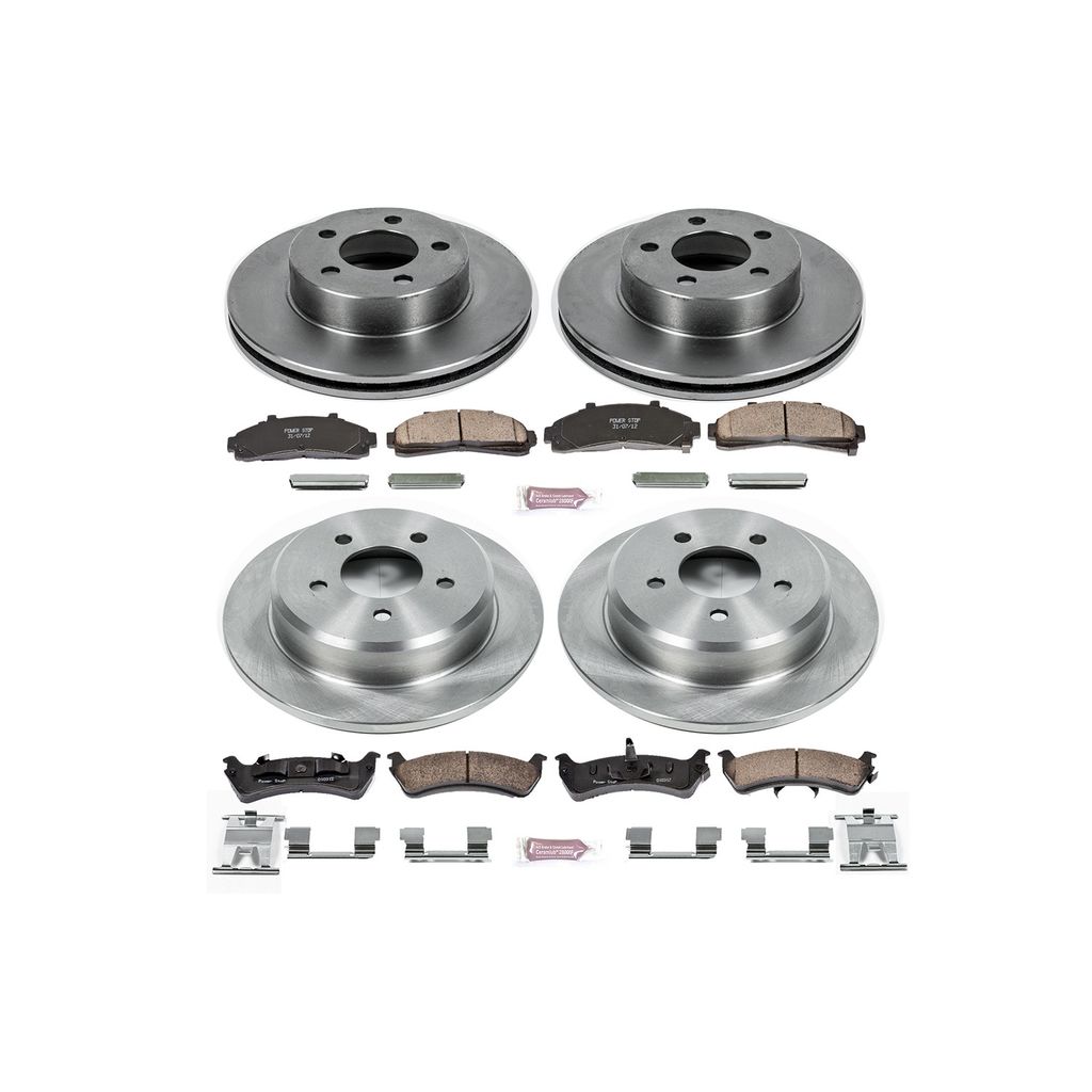 PowerStop KOE1861 - OE Stock Replacement Brake Pad and Rotor Kit