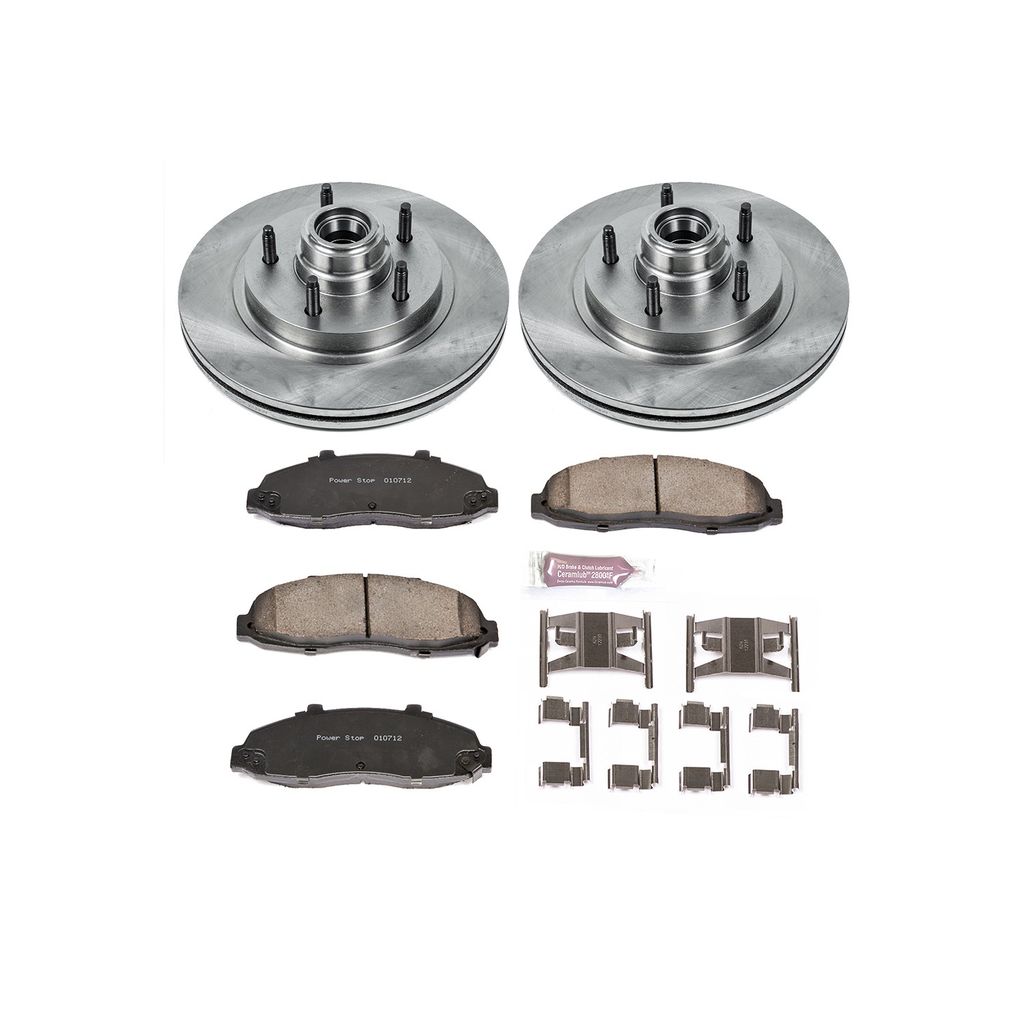 PowerStop KOE1865 - OE Stock Replacement Brake Pad and Rotor Kit