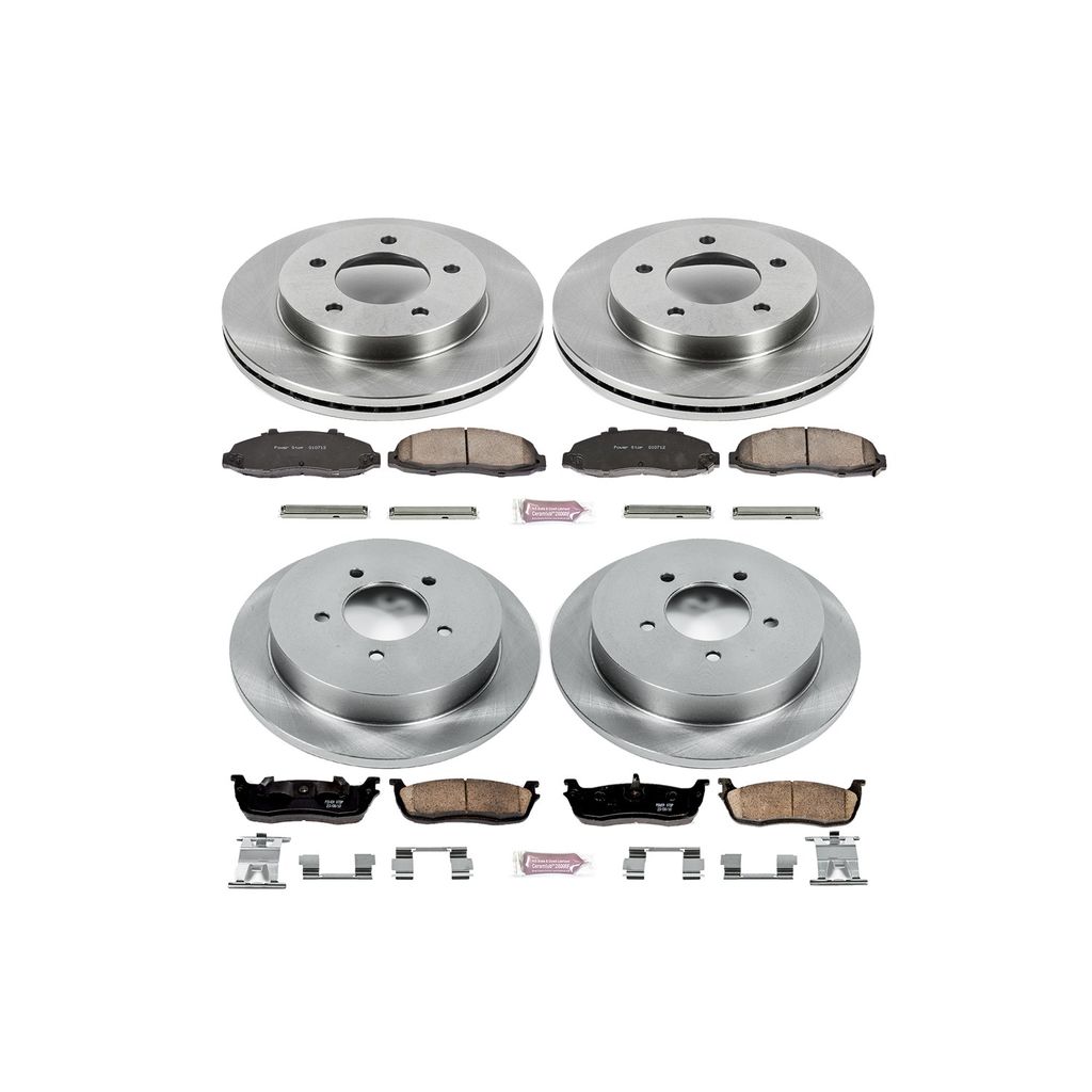 PowerStop KOE1867 - OE Stock Replacement Brake Pad and Rotor Kit