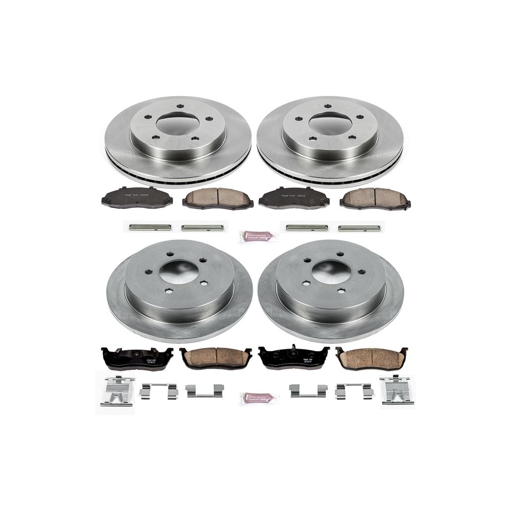 PowerStop KOE1868 - OE Stock Replacement Brake Pad and Rotor Kit