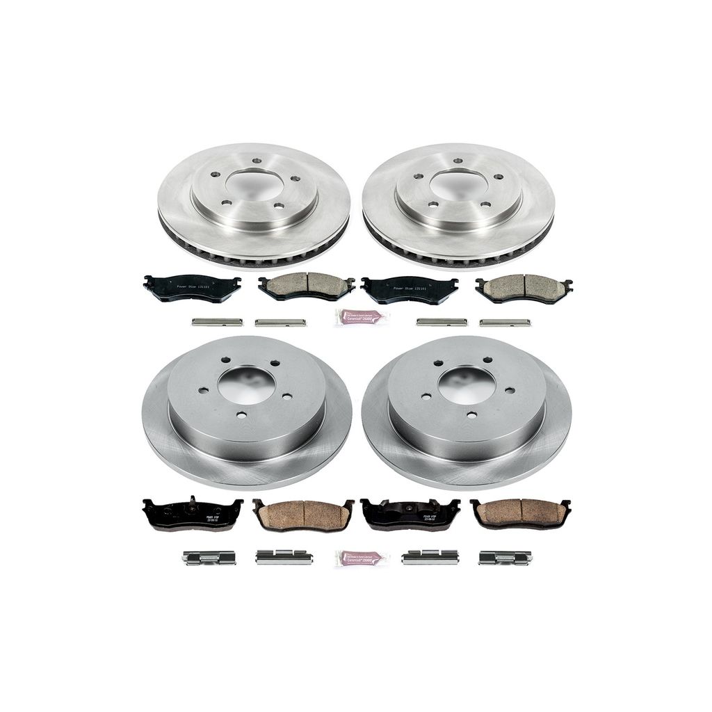 PowerStop KOE1870 - OE Stock Replacement Brake Pad and Rotor Kit