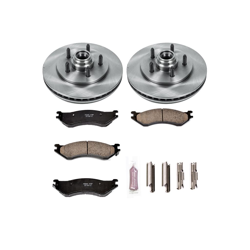 PowerStop KOE1916 - OE Stock Replacement Brake Pad and Rotor Kit