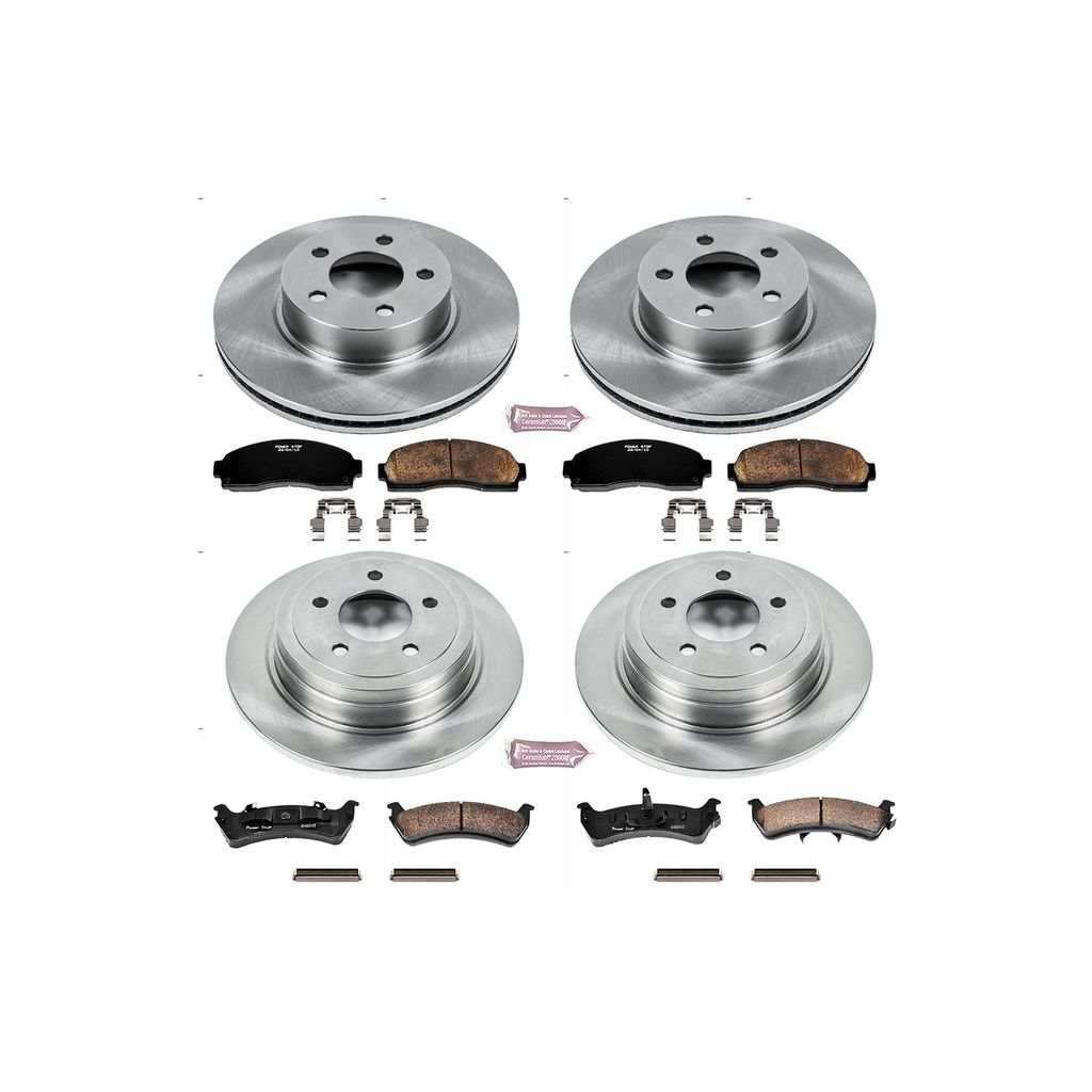 PowerStop KOE1924 - OE Stock Replacement Brake Pad and Rotor Kit