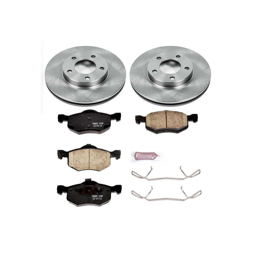 PowerStop KOE1930 - OE Stock Replacement Brake Pad and Rotor Kit
