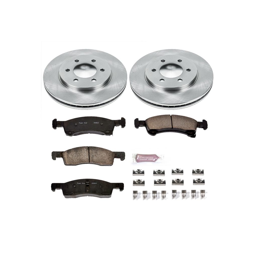 PowerStop KOE1933 - OE Stock Replacement Brake Pad and Rotor Kit