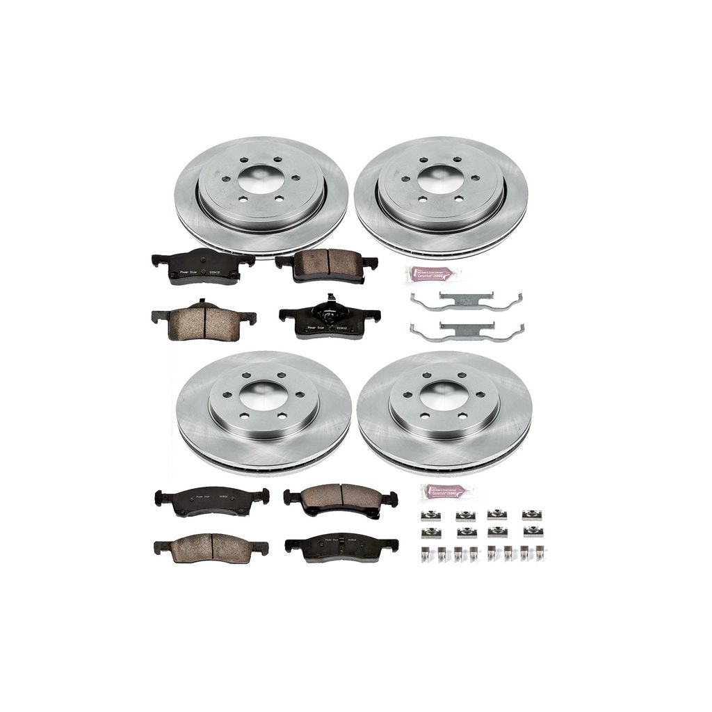 PowerStop KOE1934 - OE Stock Replacement Brake Pad and Rotor Kit