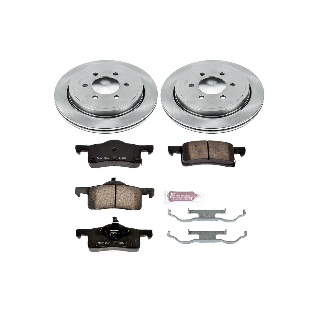 PowerStop KOE1935 - OE Stock Replacement Brake Pad and Rotor Kit