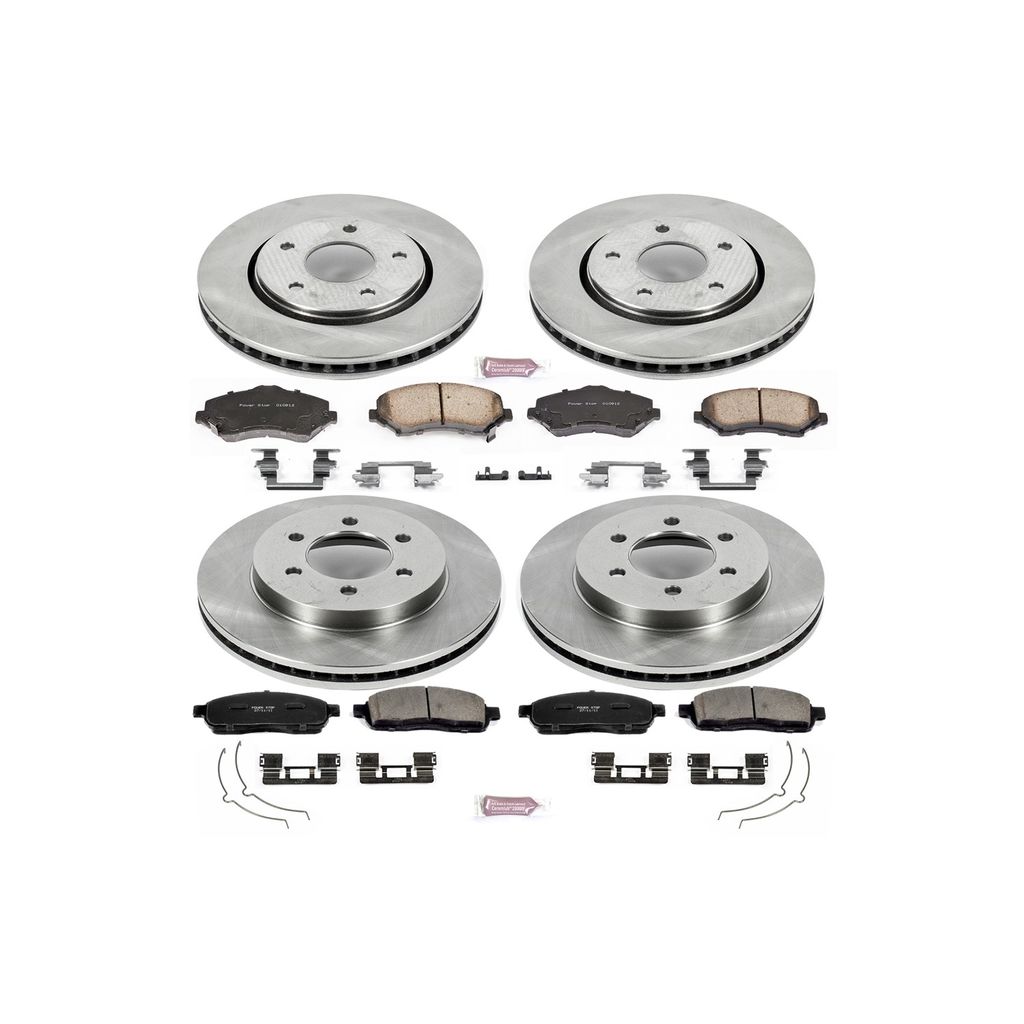 PowerStop KOE1944 - OE Stock Replacement Brake Pad and Rotor Kit