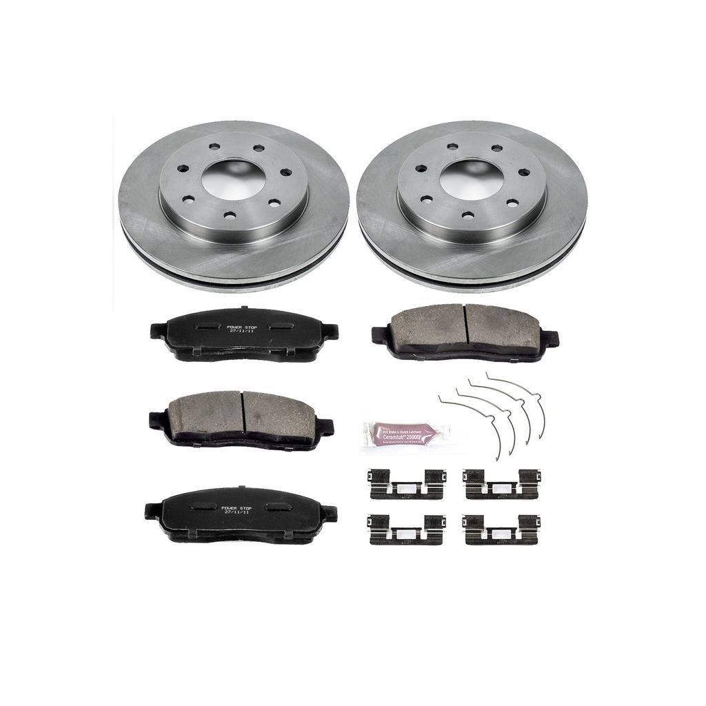 PowerStop KOE1946 - OE Stock Replacement Brake Pad and Rotor Kit