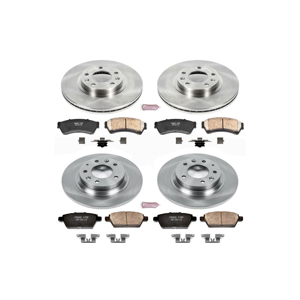 PowerStop KOE200 - OE Stock Replacement Brake Pad and Rotor Kit